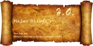 Hajas Olivér névjegykártya